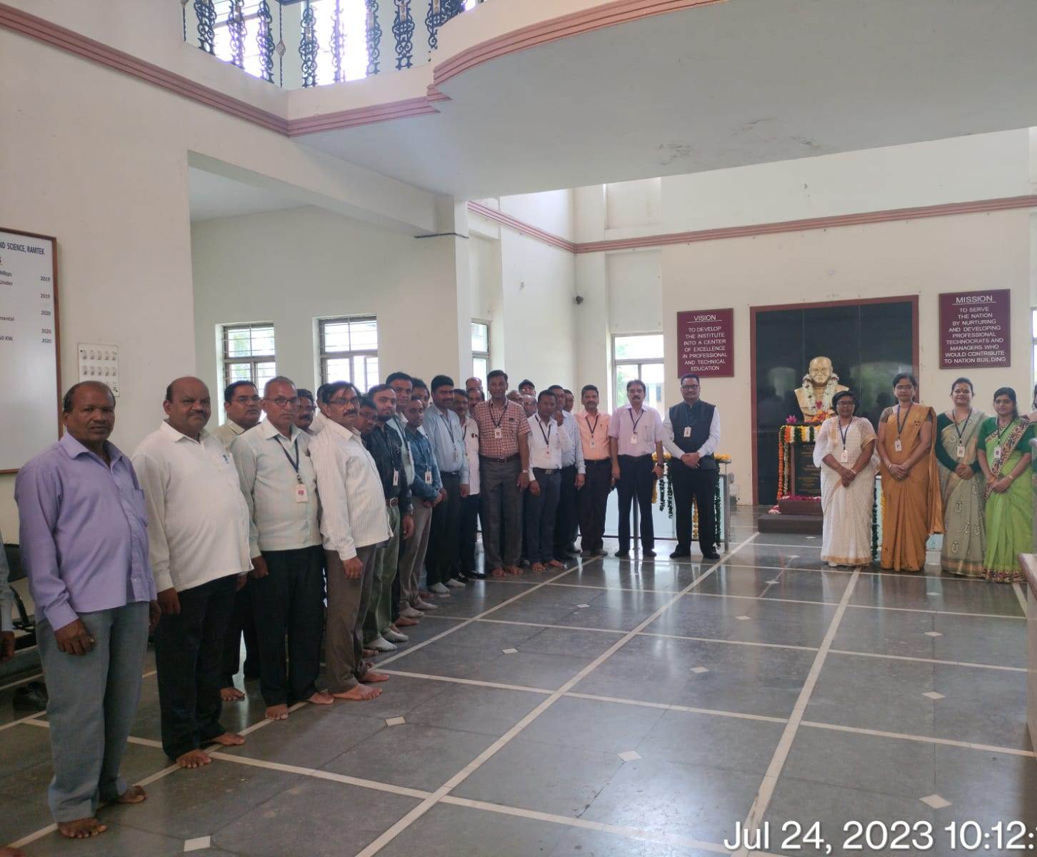 Homage Paid to Late Sri. V. Rajeshwar Rao Garu Former M.P. (Rajya Sabha) and Founder Chairman, Vodithala Education Society 
