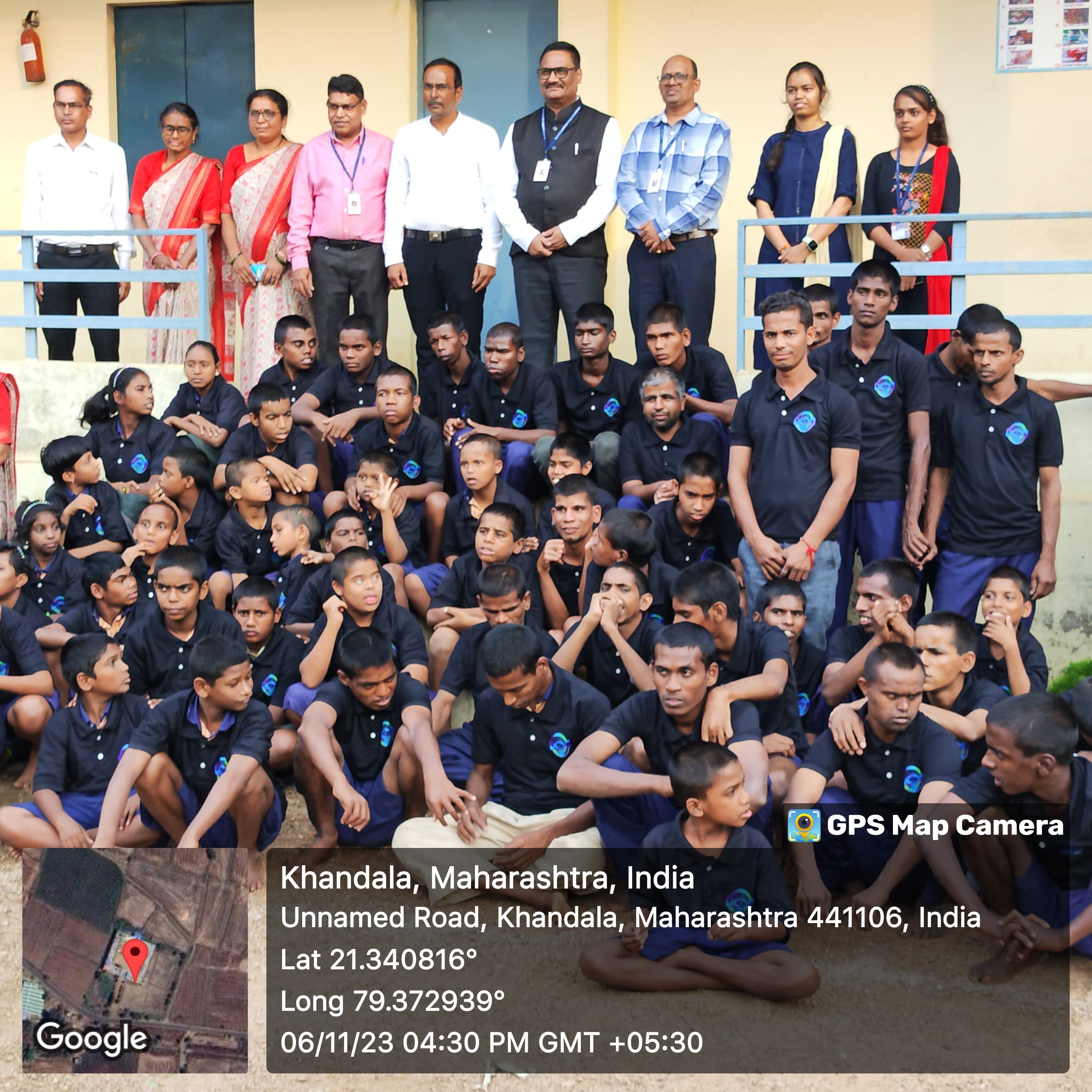 T-Shirt Donation on 6th November 2023 at Suraj Matimand Niwasi School Kachurwai