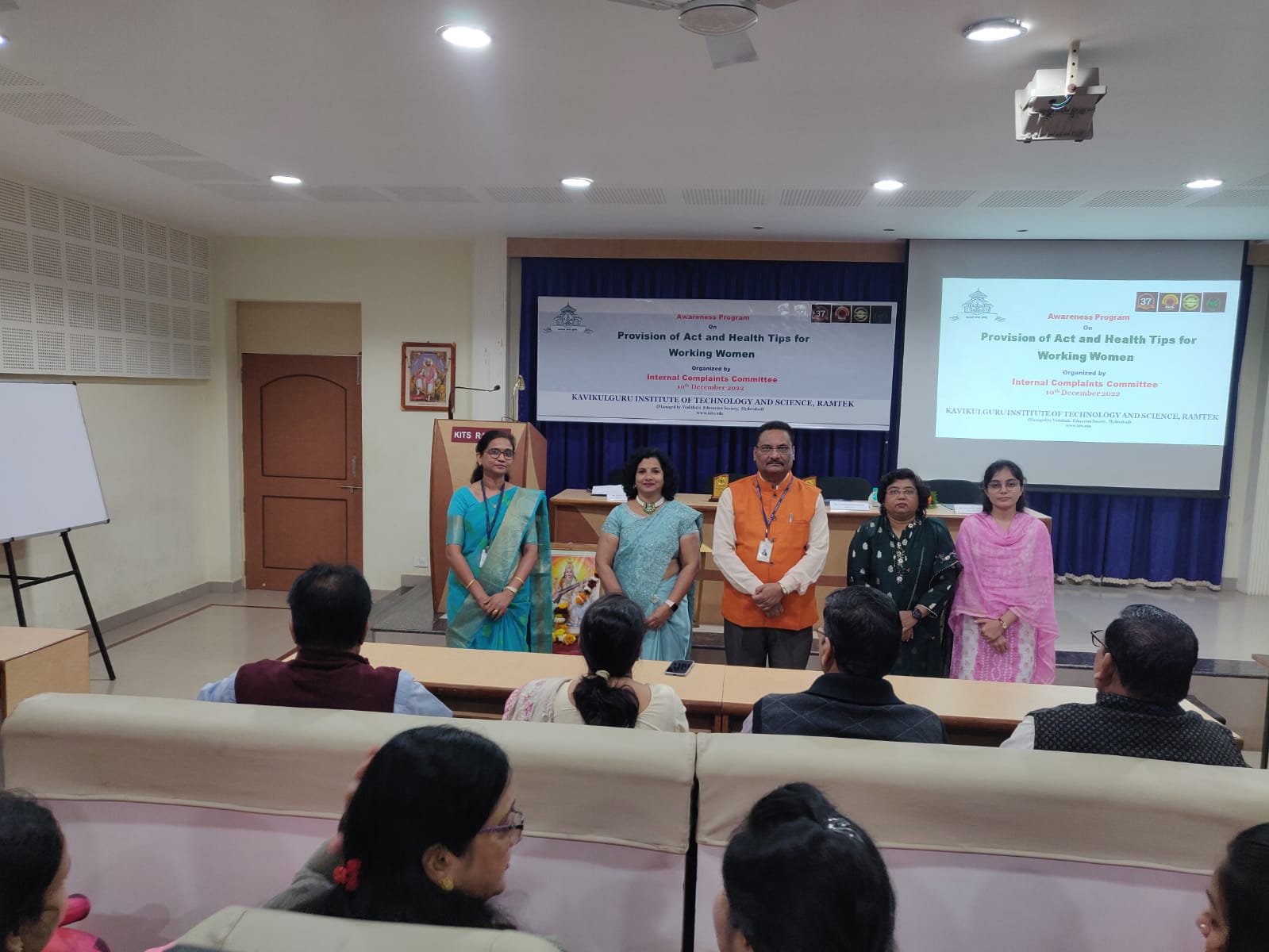 Awareness program on Provision of Act and Health Tips for Working Women at KITS, Ramtek